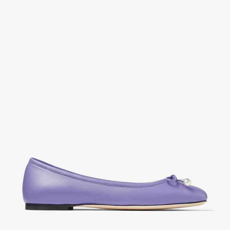 Jimmy Choo Elme Flat Tanzanite Nappa Leather Flats