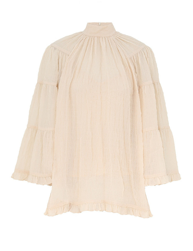 Zimmermann Illuminate Angel Top for women, stylish sleeveless blouse with intricate details and a light, elegant fabric.