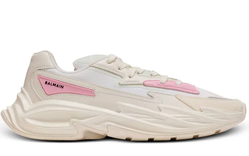 Balmain Run Row Sneakers – White & Pink