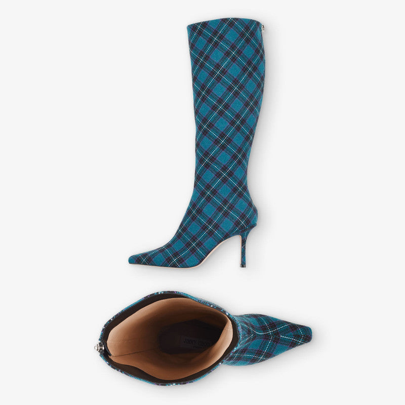 Jimmy Choo Agathe 85mm Check-pattern Boots