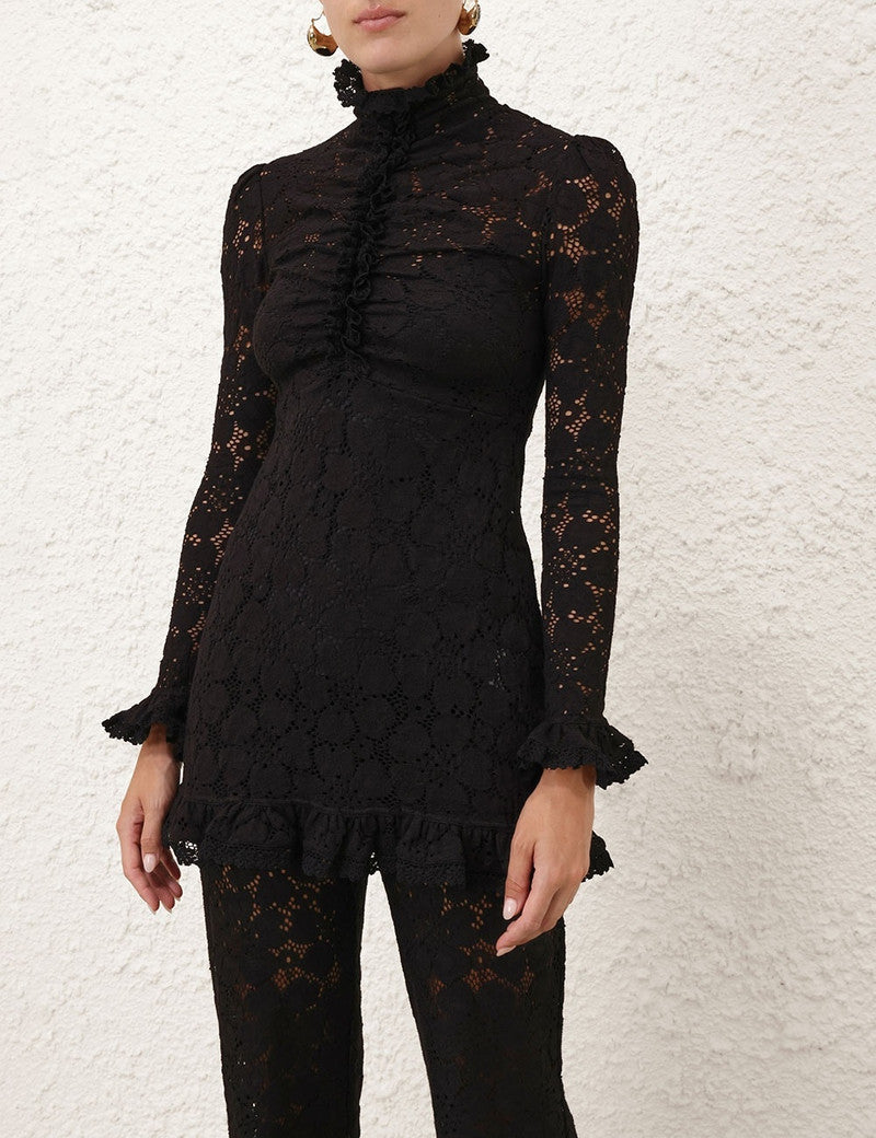 Zimmermann lace tunic for women, featuring delicate lace fabric and a relaxed fit, ideal for stylish casual wear.