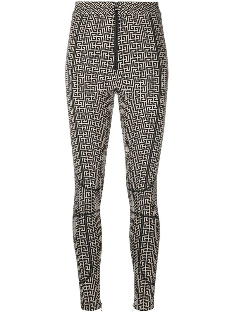 Balmain Monogram Jersey Leggings