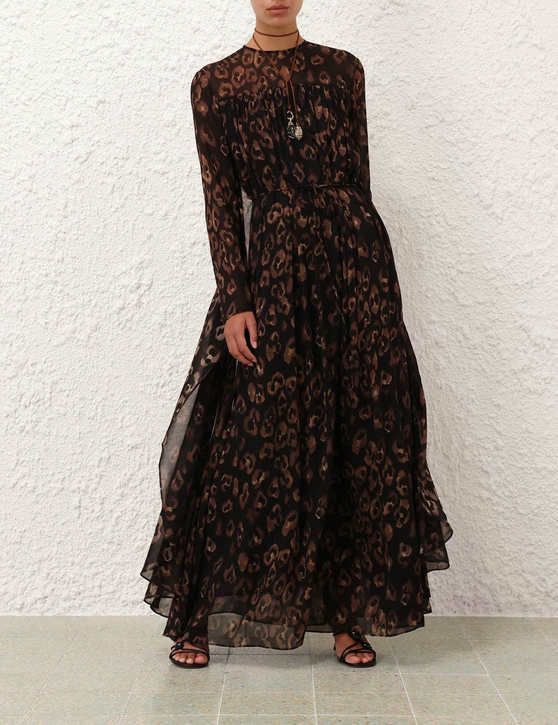 Zimmermann Illuminate Batwing Gown for women, featuring flowing fabric and elegant design, perfect for formal occasions.