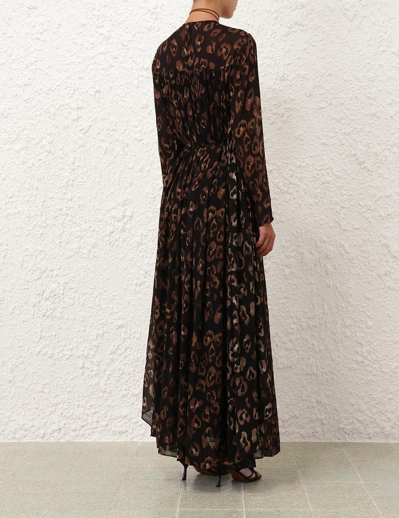Zimmermann Illuminate Batwing Gown for women, flowing dress with batwing sleeves, elegant evening wear in a soft fabric