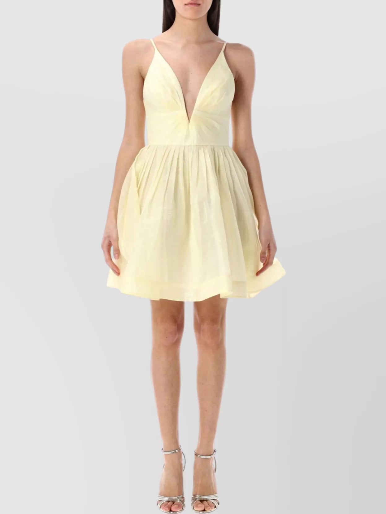Zimmermann Illuminate V-neck Mini Dress for women, featuring a stylish V-neck design and chic mini length in the Shopportunity collection.