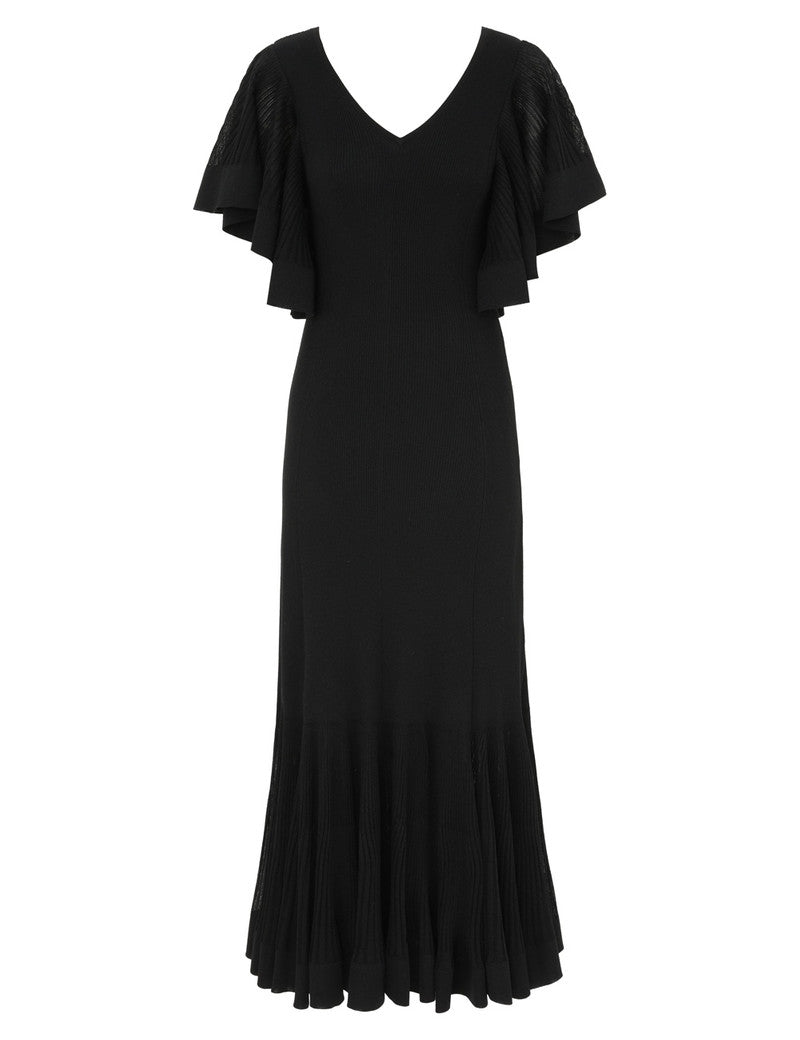 Zimmermann Illuminate Pleated Frill Maxi Dress in soft fabric with pleats and ruffled details, perfect for elegant women's summer wear.