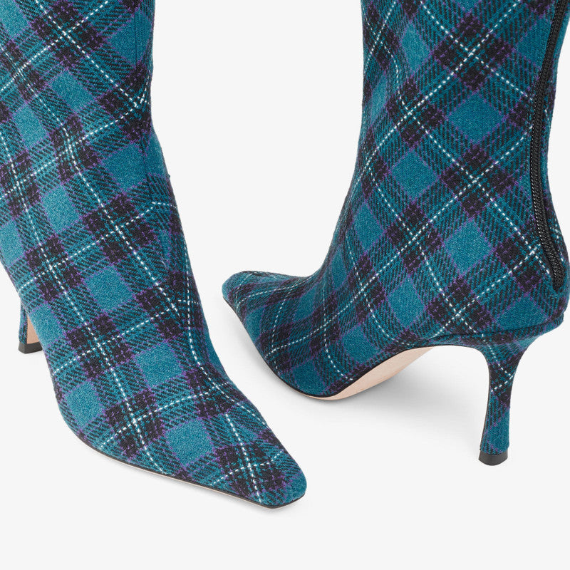 Jimmy Choo Agathe 85mm Check-pattern Boots