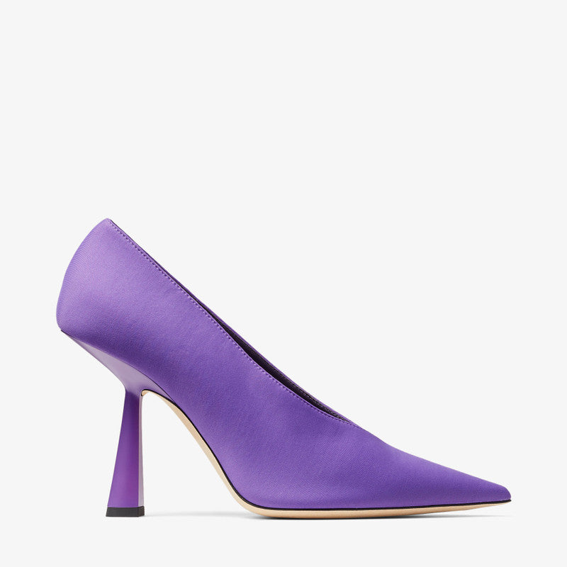 Jimmy Choo Maryanne 100 Cassis Lycra Pointed-Toe Pumps