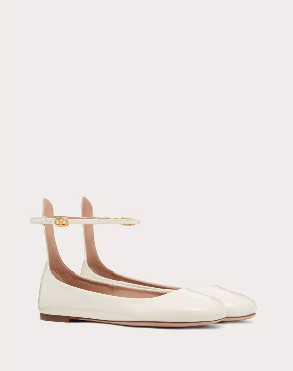 Valentino Garavani Tan-go patent leather ballerina shoes for women, featuring sleek design and shiny finish.