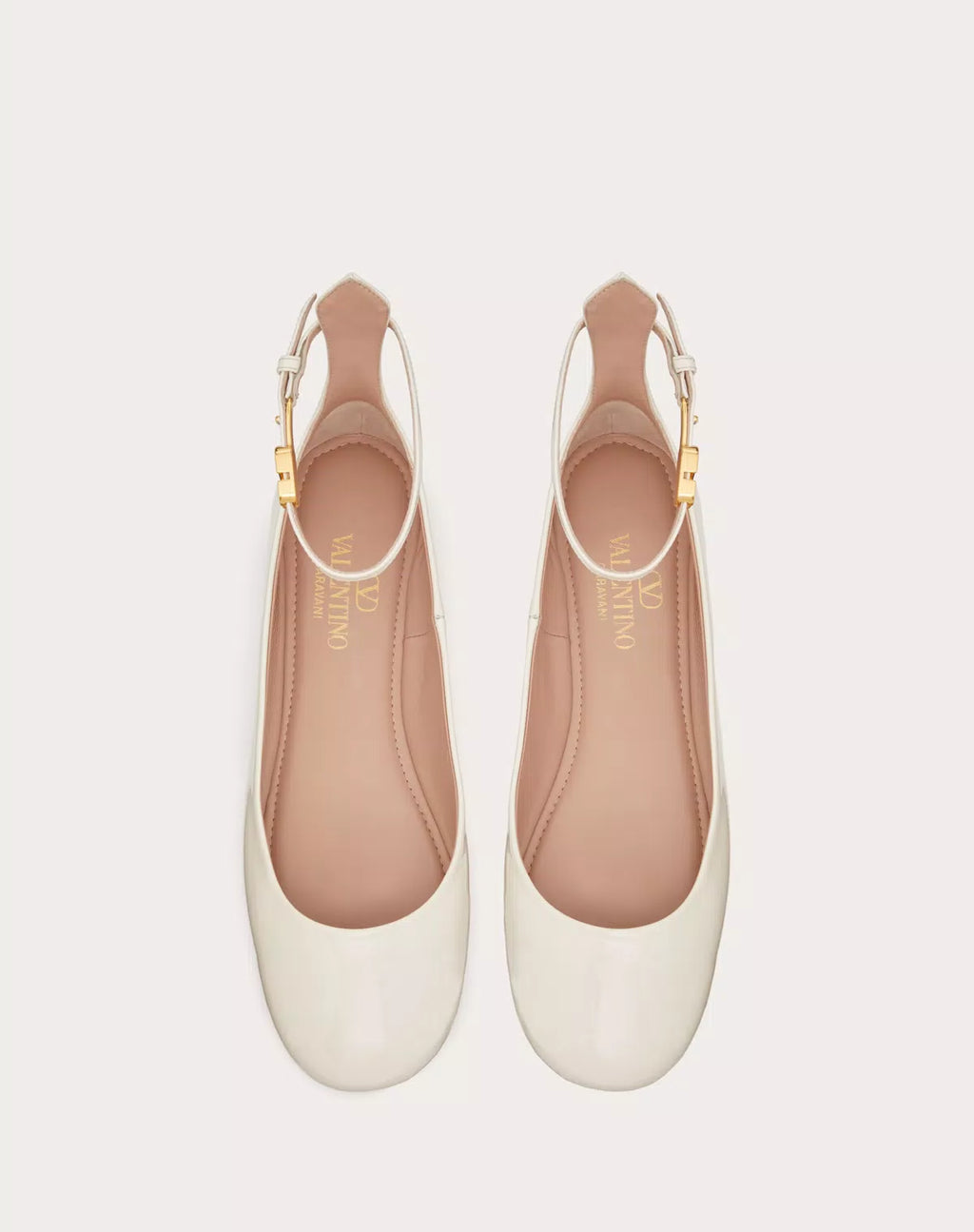 Valentino Garavani Tan-go patent leather ballerina shoes for women, featuring sleek design and shiny finish.