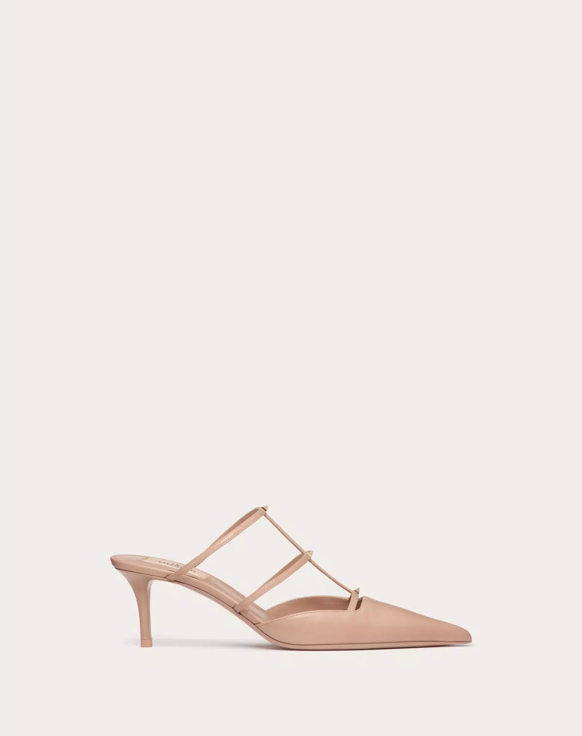 Rockstud Wispy Calfskin Mule 60 mm