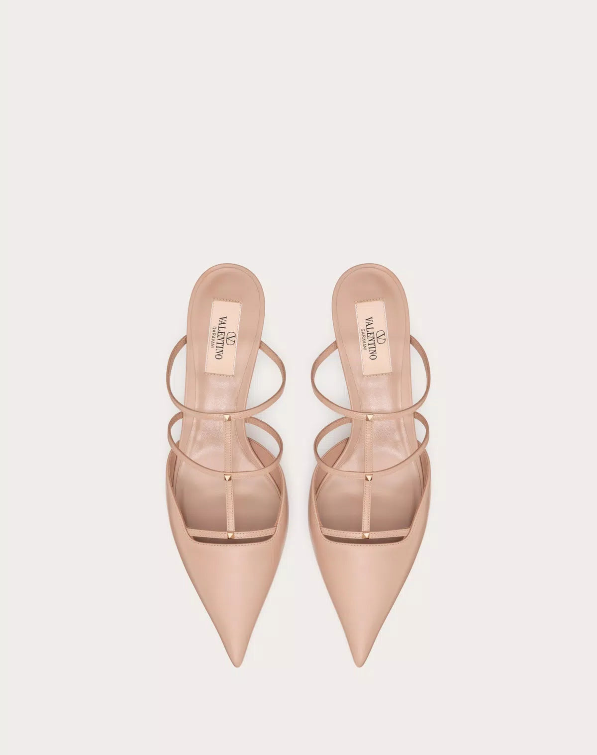 Rockstud Wispy Calfskin Mule 60 mm