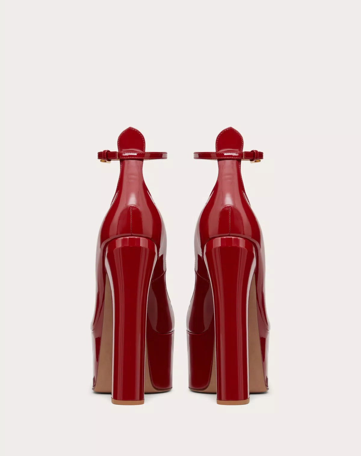 Valentino Garavani Tan-go platform pump in patent leather with 155mm heel, women's fashion shoes, stylish and elegant.
