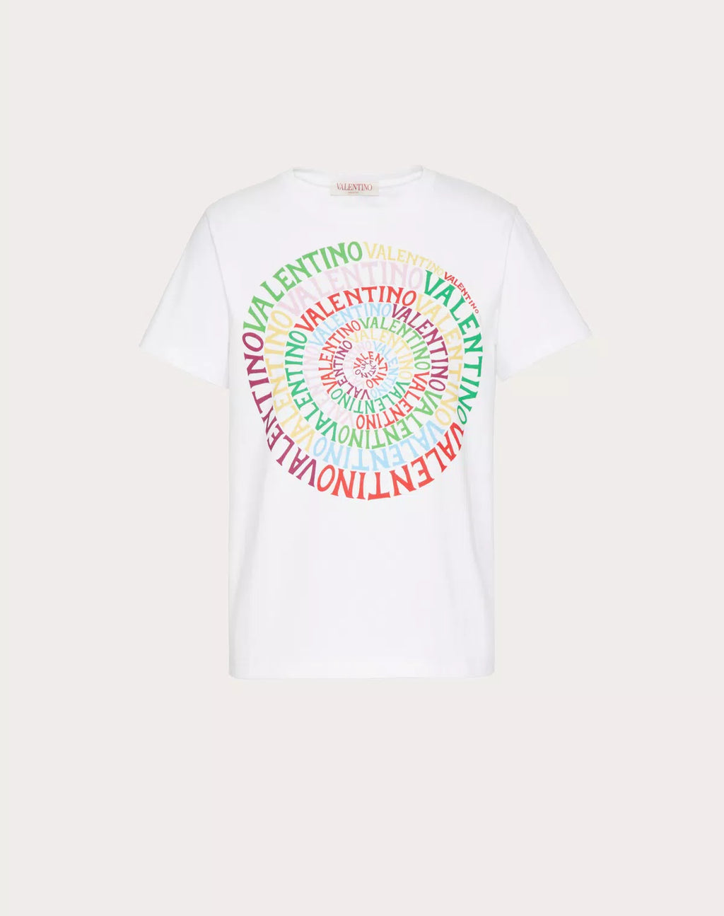 Women’s Valentino Loop Jersey T-shirt featuring a stylish design, made from soft jersey fabric for a comfortable fit.