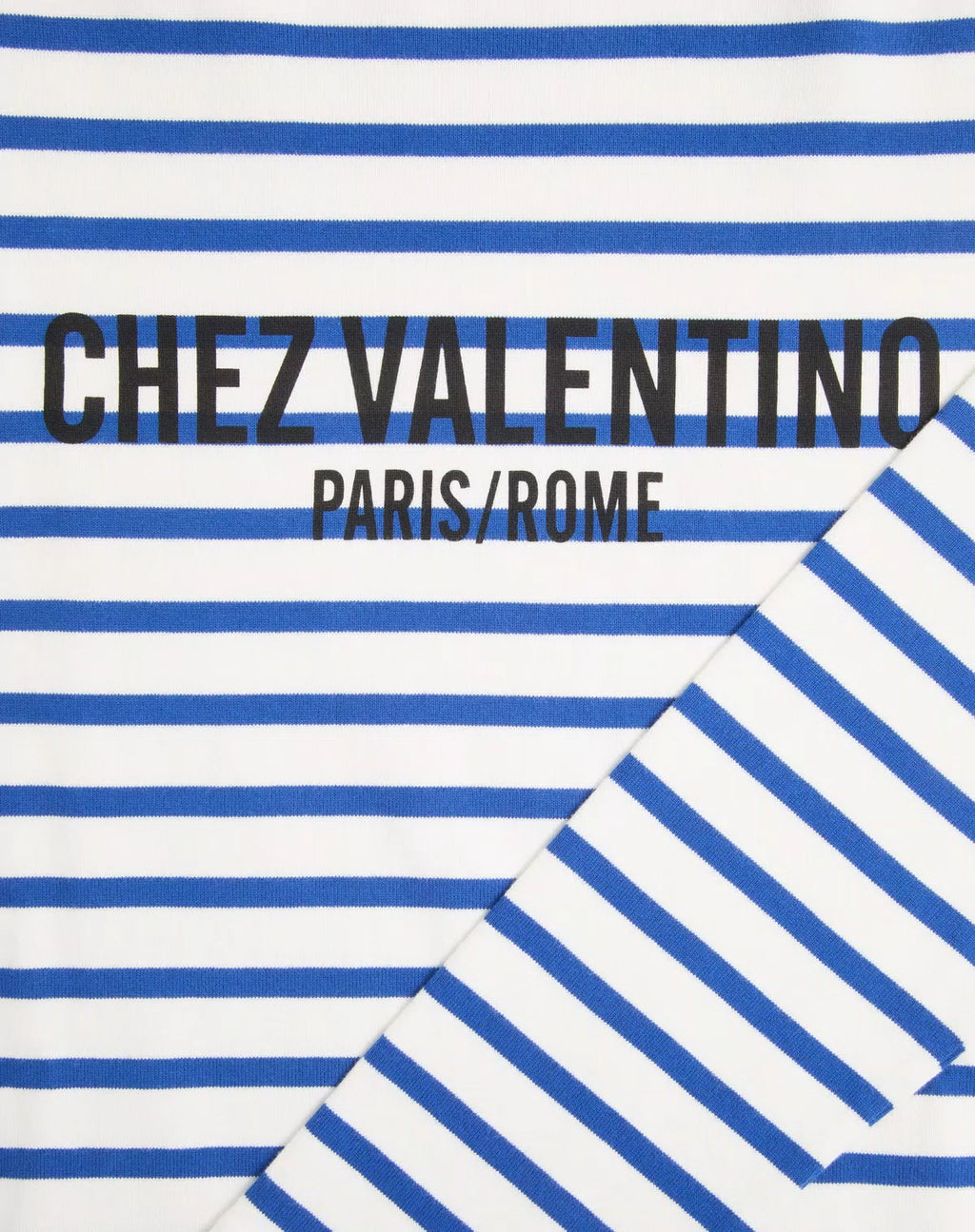 Long-sleeved Cotton T-shirt With Chez Valentino Print