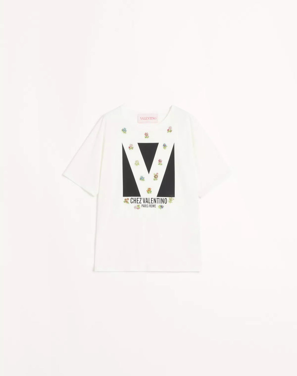 Valentino Jersey Cotton Women’s T-shirt in soft fabric, featuring a classic crew neck and short sleeves, stylish and comfortable.
