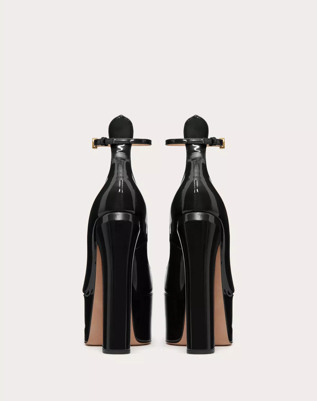 Valentino Garavani Tan-go patent leather platform pump for women, 155mm heel, stylish and elegant footwear.