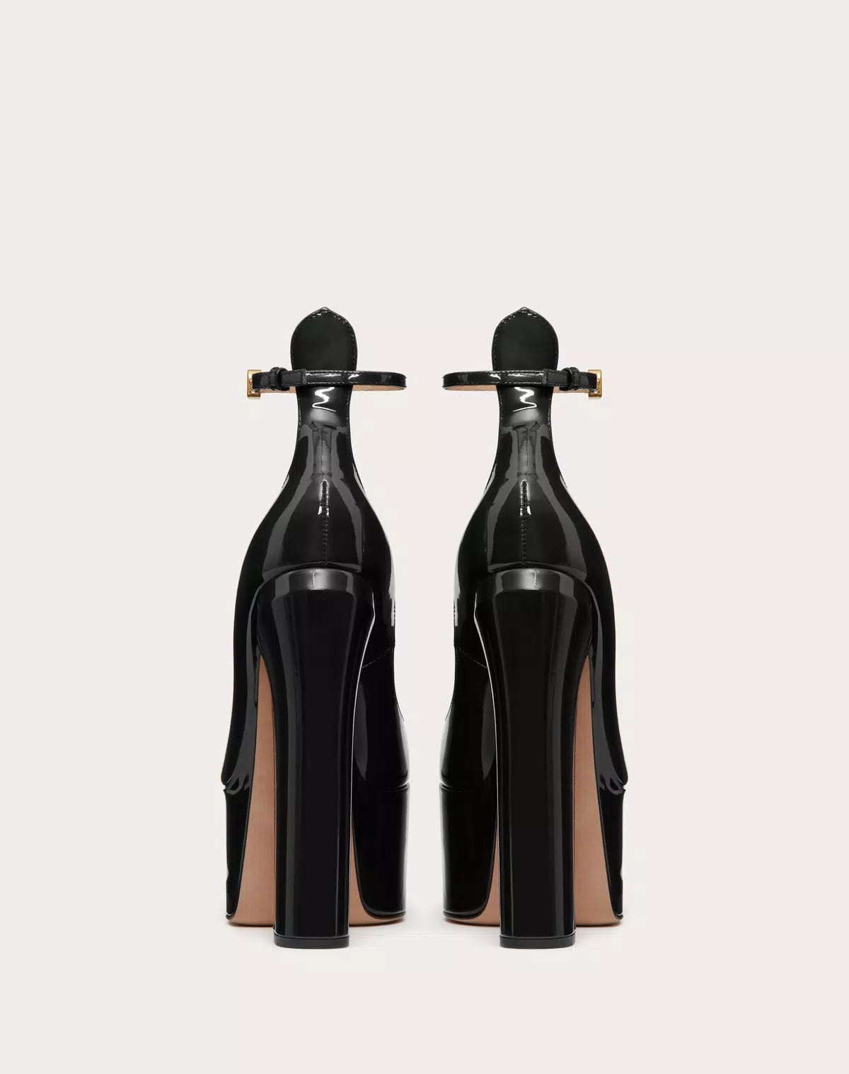 Valentino Garavani Tan-go patent leather platform pump for women, 155mm heel, stylish and elegant footwear.