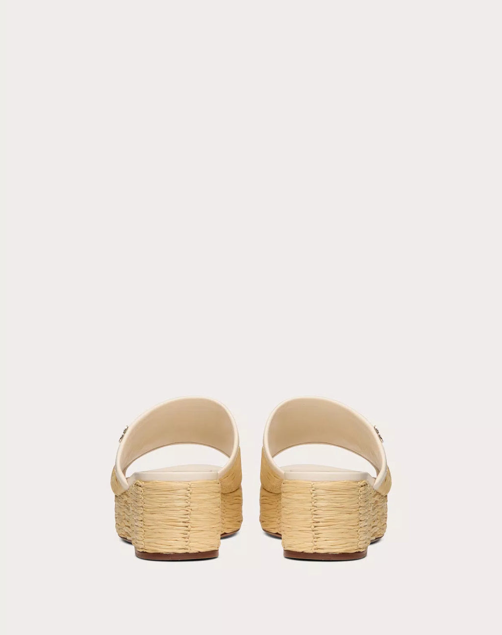 Raflower Flatform Slide Sandal in Raffia 45mm