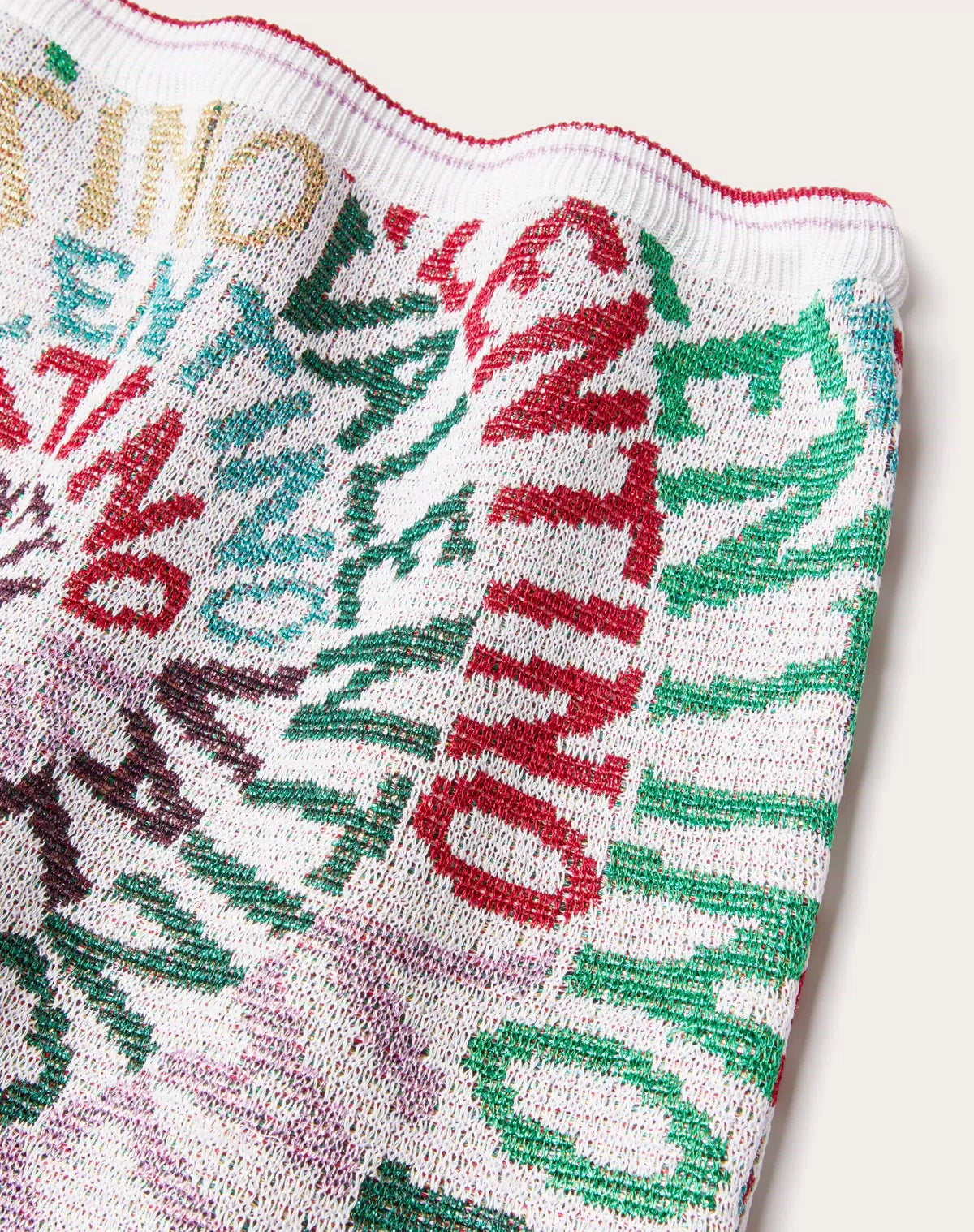 Valentino Loop Shorts in Jacquard Lurex