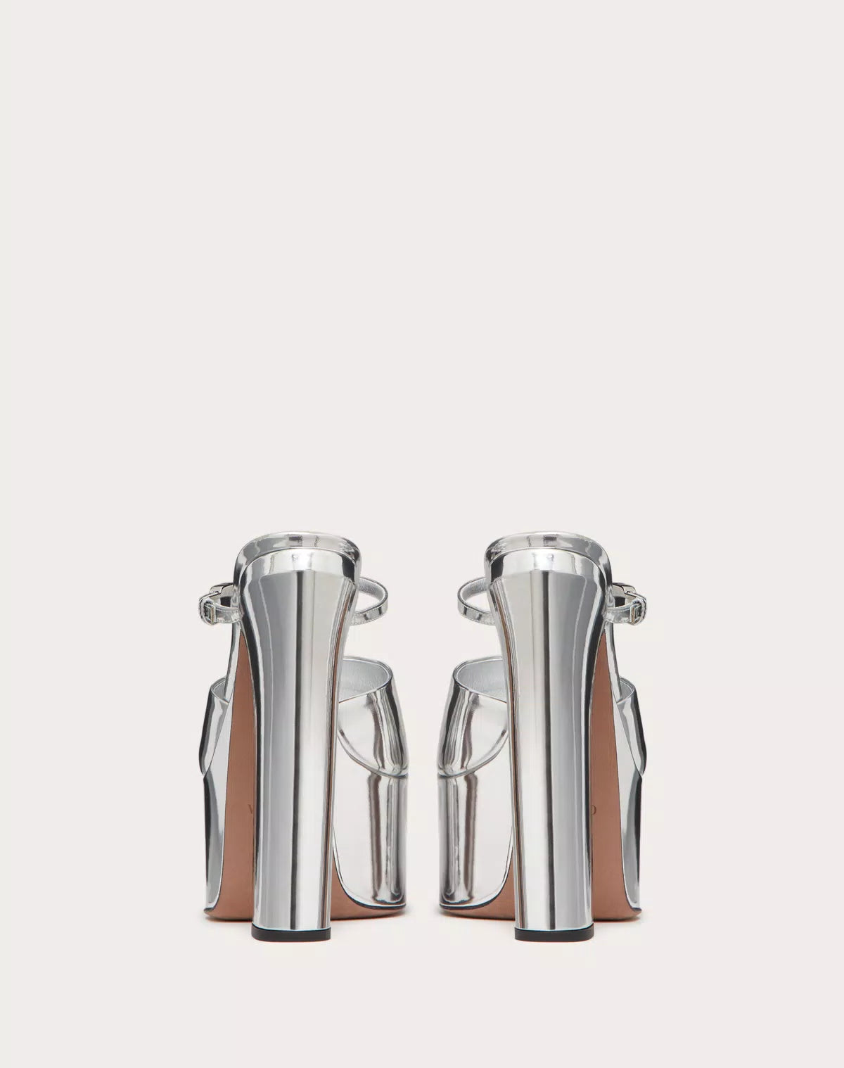 Valentino Garavani Tan-go Mirror-effect Platform Slide 155mm