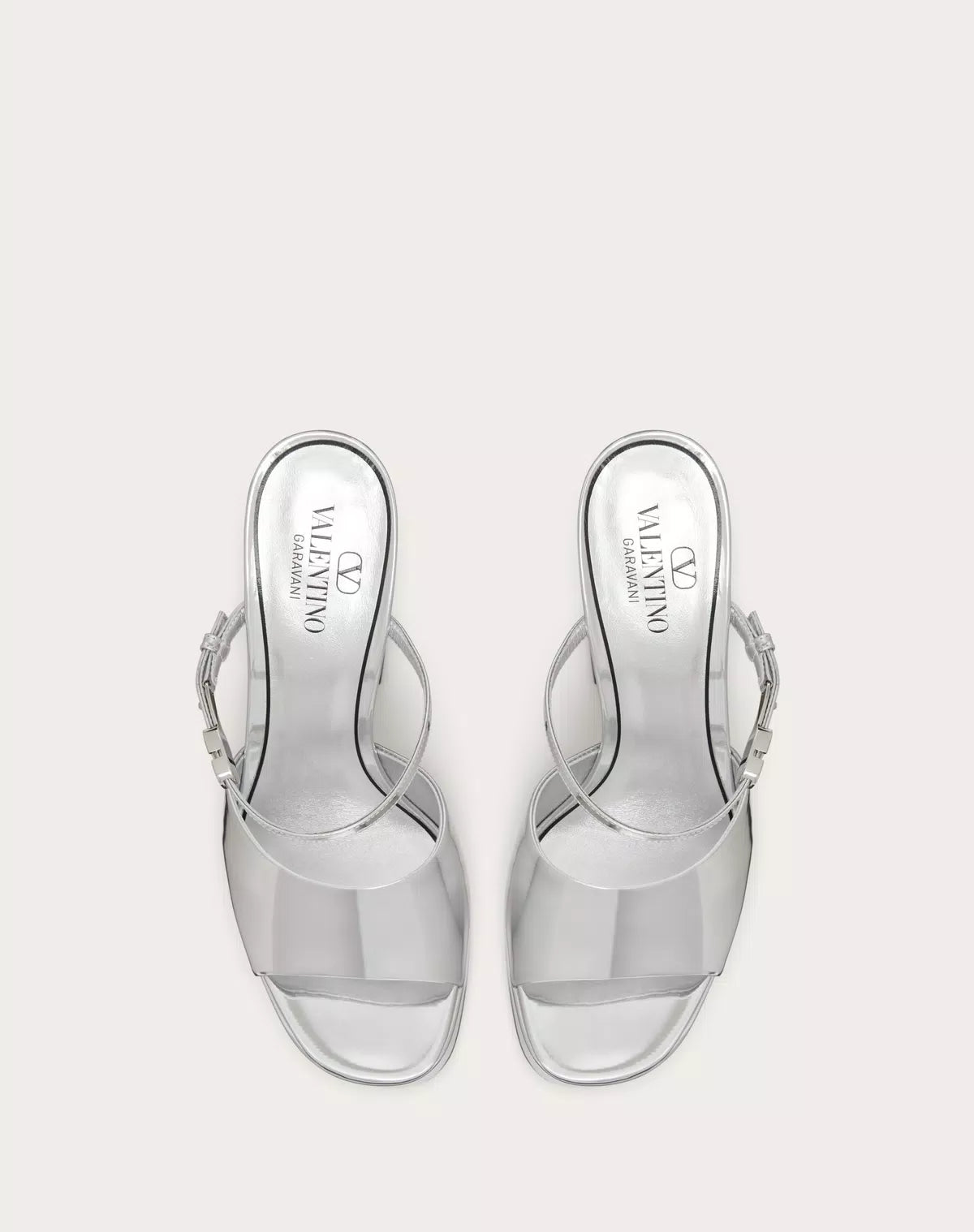 Valentino Garavani Tan-go Mirror-effect Platform Slide 155mm