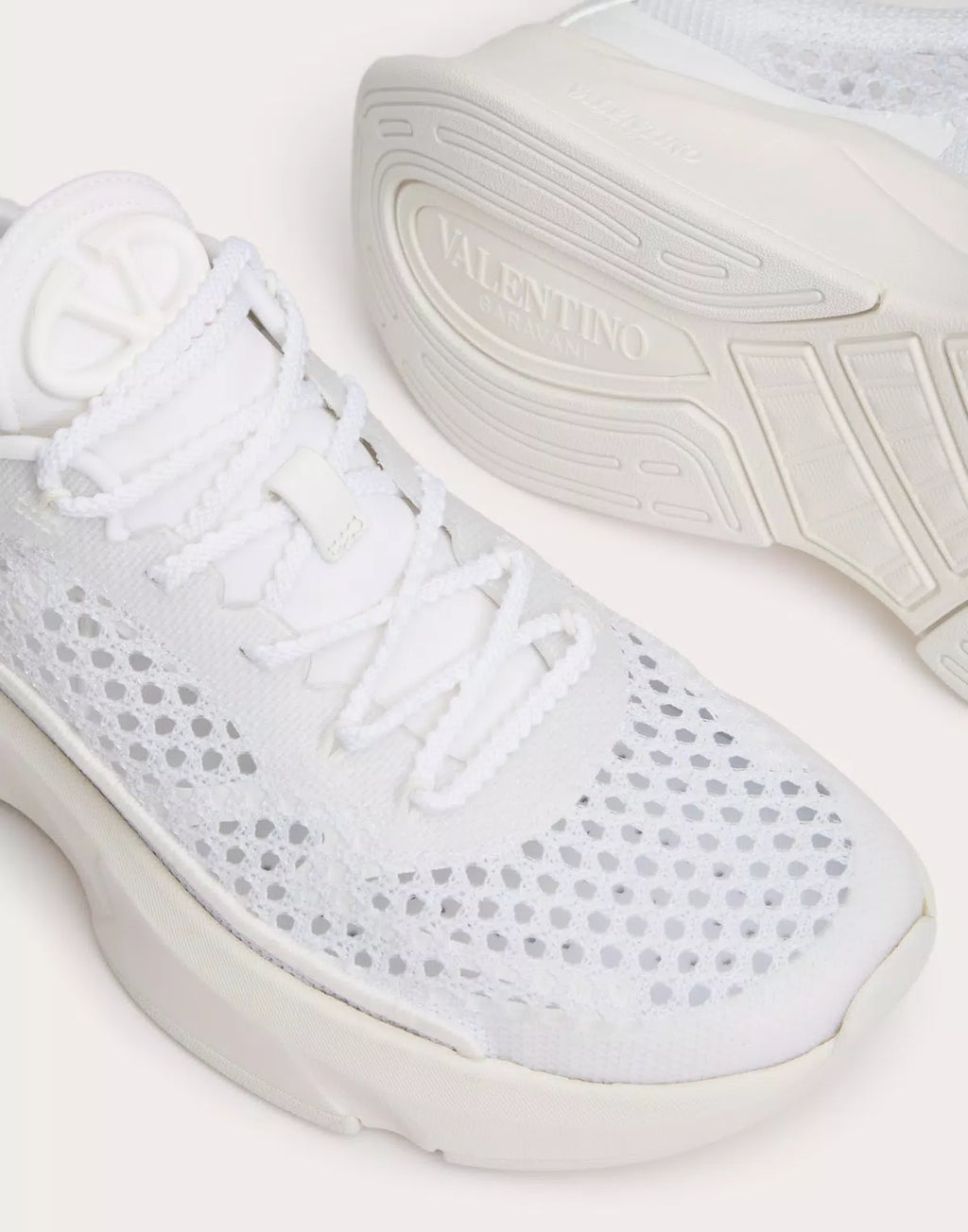 Women's Valentino True Actress Mesh Sneakers with stylish design and breathable mesh material, perfect for casual wear.