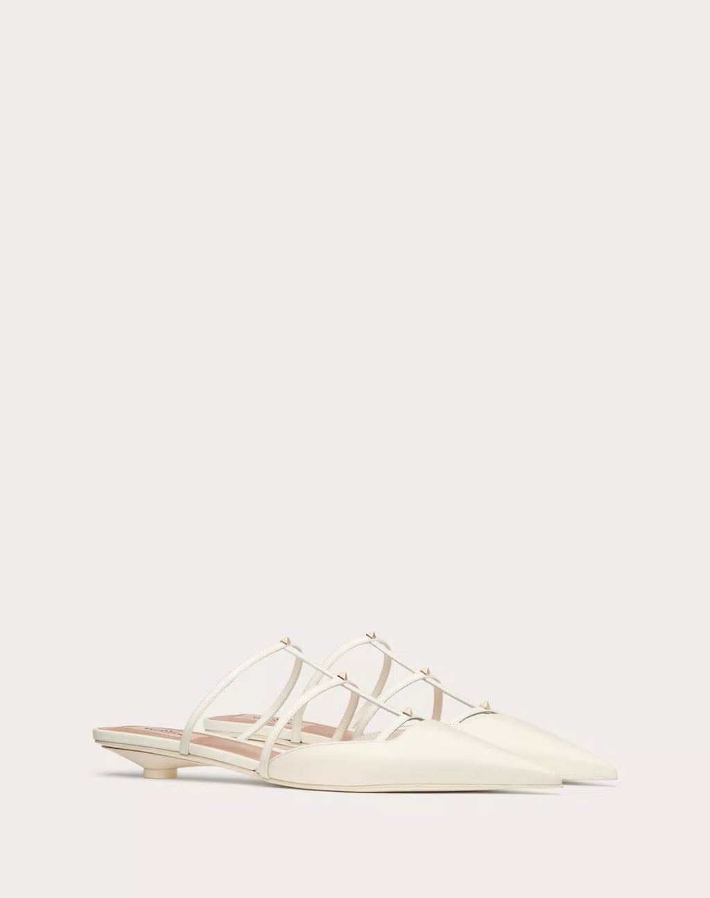 Valentino Rockstud Wispy Calfskin Mule for women, 20mm heel, stylish slip-on shoes with studded details.