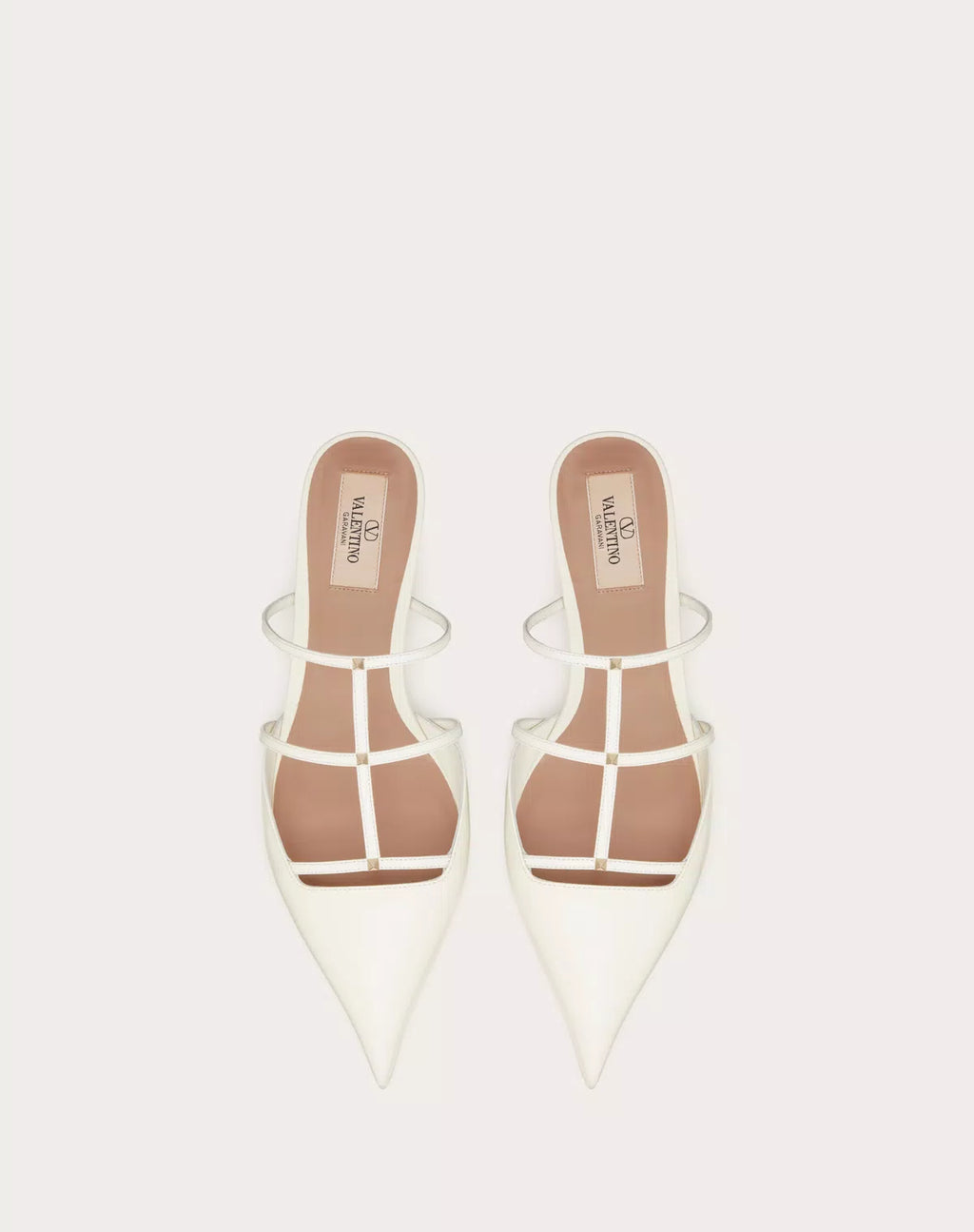 Valentino Rockstud Wispy Calfskin Mule for women, 20mm heel, stylish slip-on shoes with signature studs and sleek design