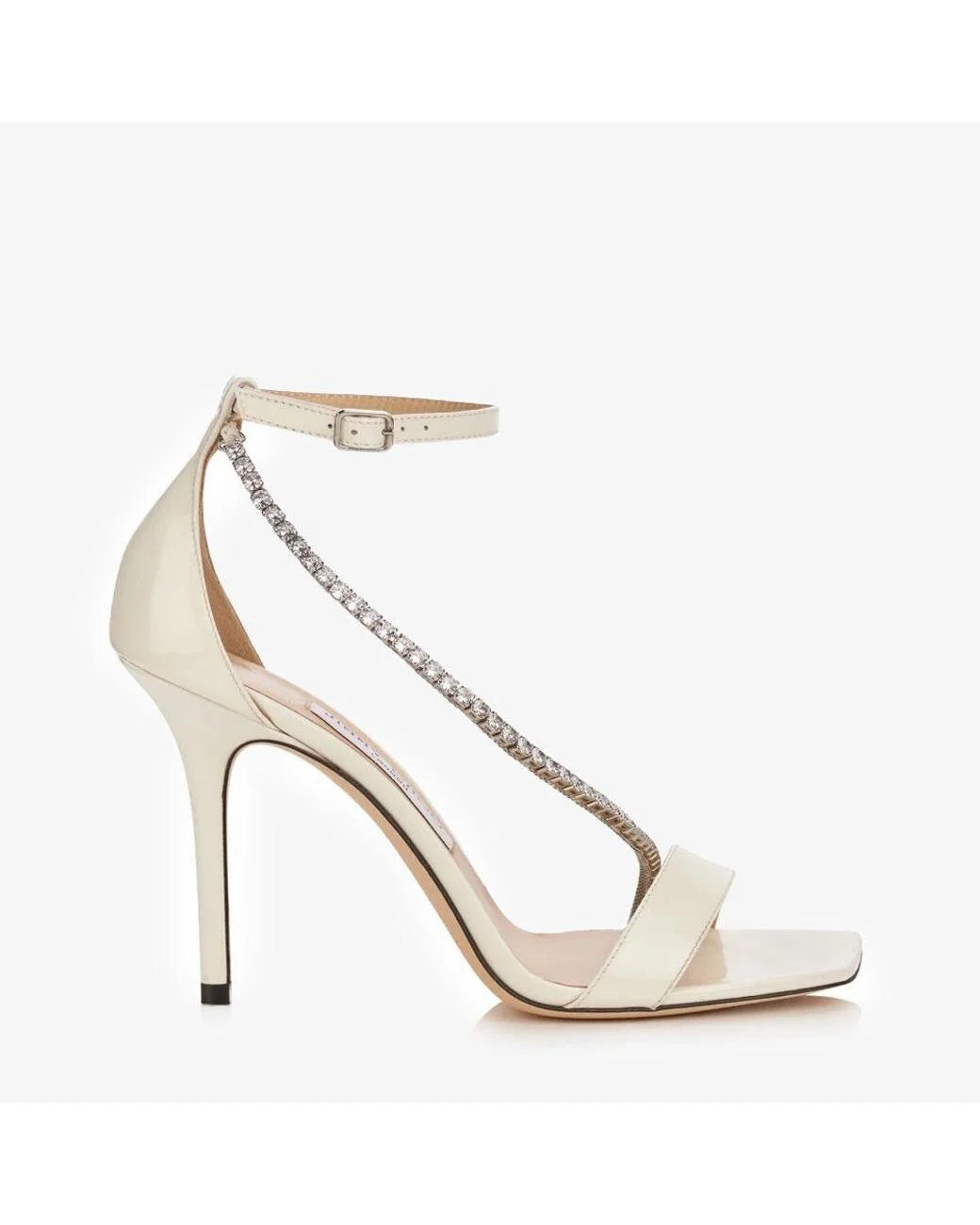 Jimmy Choo Crystal-Trim Leather Ankle-Strap Sandal