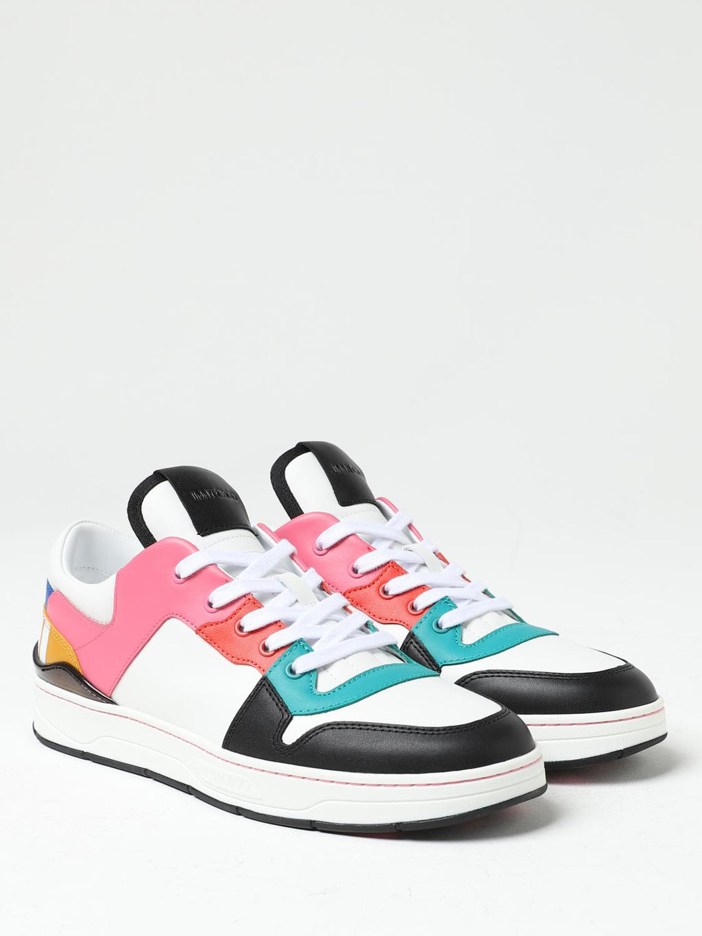 Jimmy Choo Florent men's sneakers in multicolor leather, featuring stylish design and comfortable fit.