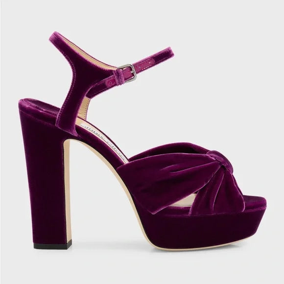 Jimmy Choo Heloise 120 Platform Sandals in Purple