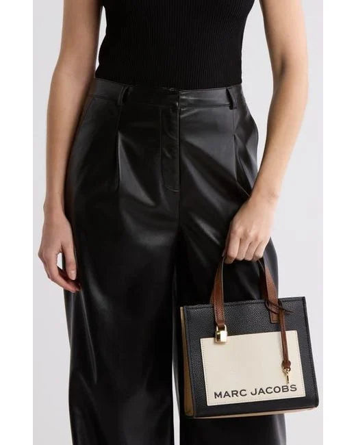 Marc Jacobs Mini Grind Tote Top Handle Small Black Multi