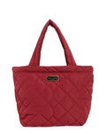 Medium quilted nylon tote bag by Marc Jacobs featuring a spacious design and shoulder straps, perfect for everyday use.