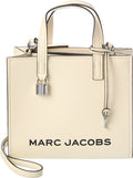 Mini leather tote bag from Marc Jacobs Grind collection, featuring a sleek design and structured shape.