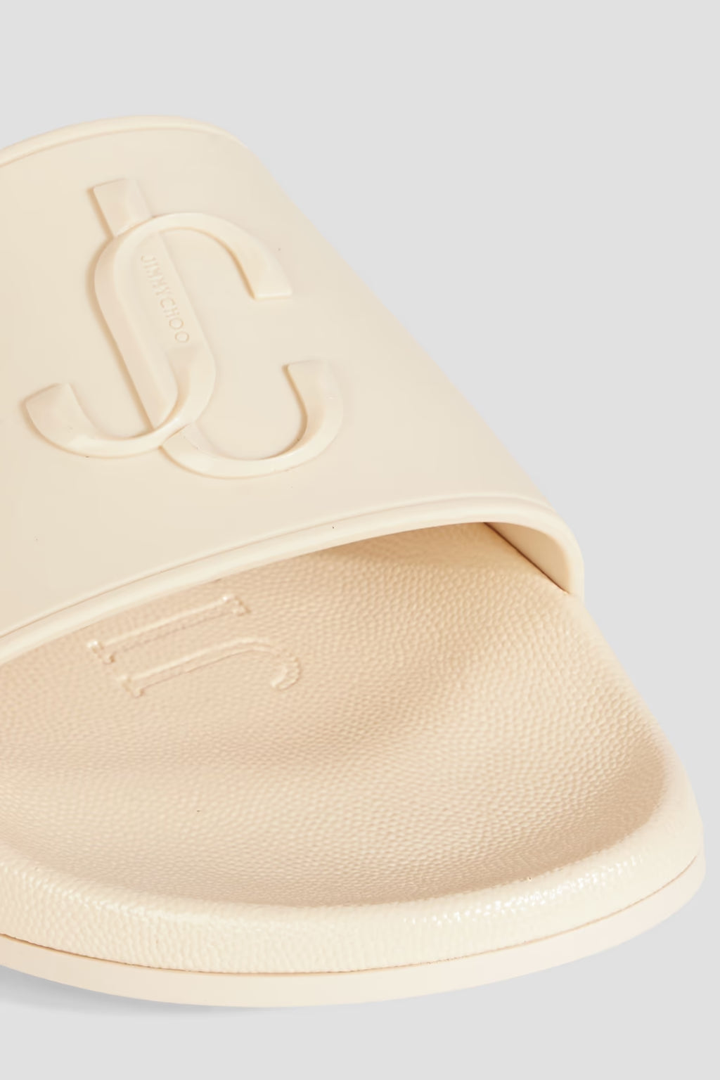 Jimmy Choo Port Embossed Rubber Slides