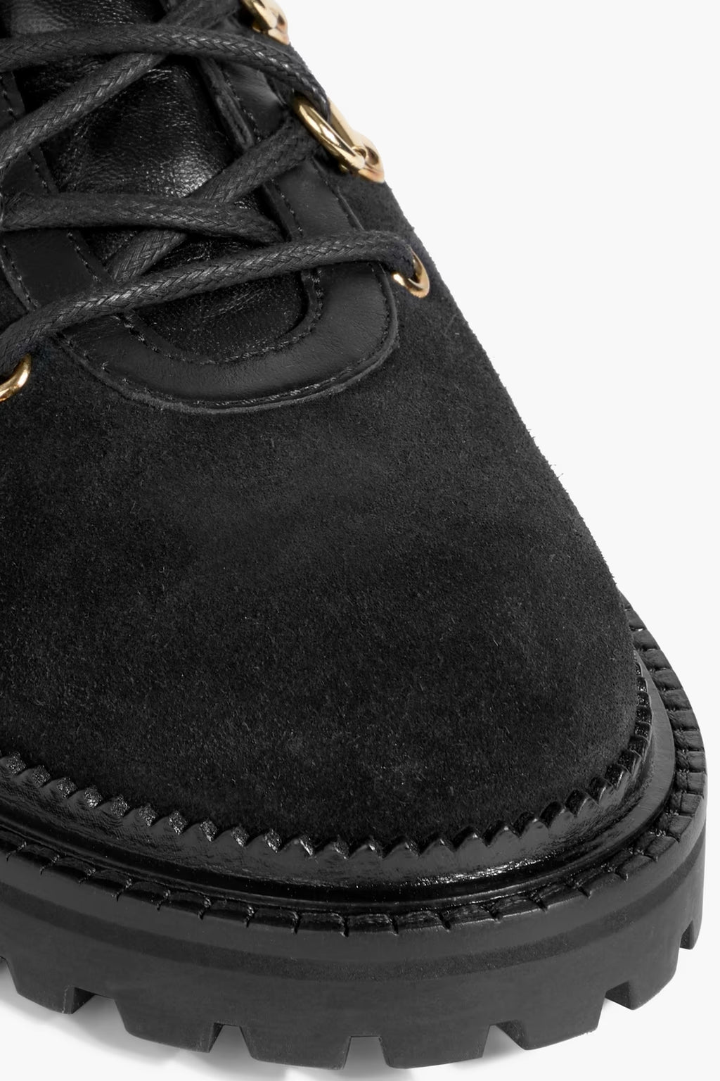 Brown Suede Melia Leather-trimmed Hiking Boots